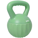 Kettlebell 6 kg, randiga disainiga, roheline