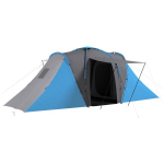 Tunneltelk 4-6 inimesele, veekindel, 2 magamisruumi, elutuba, 555x225x190 cm, sinine
