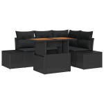 vidaXL Aia Diivanikomplekt padjaga padjaga 5 pcs Must ja pruun