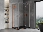 Mexen Mist-H Duo paremakse du&scaron;inurk 70 x 75 cm, l&auml;bipaistev, harjatud vask - 8A5-070L-075P-65-00