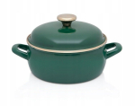 Emailpott Metalac 1,5 l, 16 cm, tumeroheline, kaanega