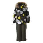 Huppa Poiste talvekomplekt WINTER, dark green pattern/ dark green, 104