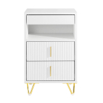 SoBuy &Ouml;&ouml;laud FBT168-W Valge 40x40x63cm 3 sahtliga