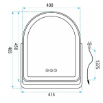 Peegel Rea Glam 3X40X45