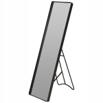 Seisev ristk&uuml;likukujuline peegel musta metallraamiga 30,5 x 113 cm