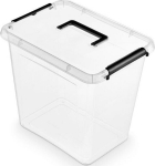 Konteiner asjadele Moxom Simple Box 30l, l&auml;bipaistev, sangaga
