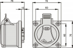Pistikupesa 16a 4p punane Ip54, otsepaigaldus