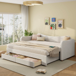 Diivanvoodi, 90x200 cm, lahtik&auml;iv 180 cm, 2 sahtliga, USB, 1 tk
