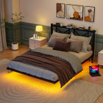 Topeltvoodi, LED-valgustus, USB-laadija, 140x200 cm