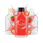 50 tk. pulmade 100 ml pudelid kirjaga "meie pulmad"