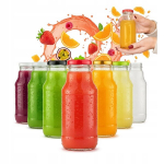 50x klaaspudelid mahla jaoks 330 ml kaanega