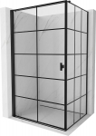Mexeni Mist-B du&scaron;ikabiini vasak avatav uks 80 x 85 cm, must ruudustik, must - 8A2T-080-085-70-77-L