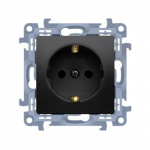 Simon 10 vallaline Schuko Jack, mattmust