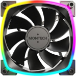 Montech Arvutikorpuse ventilaator RX120 PWM RX120PWMBLACK, 120mm, 4-pin, 27dB, 1760RPM, RGB valgustus