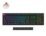 Keychron klaviatuur K10X-H1 RGB LED, 104 nuppu, traadita ja juhtmega, PBT nupud, 1000 Hz, must