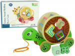 Puidust m&auml;ng lastele Lean Toys Kilpkonn ratastel