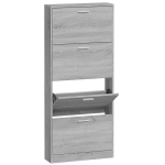 vidaXL jalatsikapp, hall Sonoma tamm, 59 x 17 x 150 cm, tehispuit