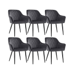 6 s&ouml;&ouml;gitooli komplekt metalljalgadega, hall