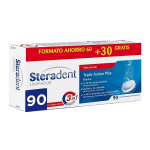 Hambaproteeside puhastustabletid Steradent Triple Acci&oacute;n 90 &Uuml;hikut