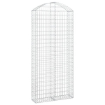 vidaXL kaarekujuline gabioonkorv, 100x30x220/240 cm, tsingitud raud