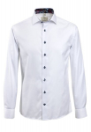 Meeste s&auml;rk valge kontrastiga (Slim) Standard 23001S1