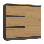 Kummut Top E Shop 1D3S, pruun