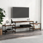vidaXL telerikapp, suitsutatud tamm, 197x35x52 cm, tehispuit