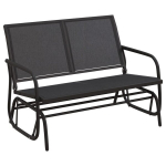 vidaXL kiikuv aiapink, must, 120,5x76x86,5 cm, tekstileen ja teras