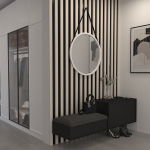 &Uuml;mmargune peegel Grace, 60 cm, valge