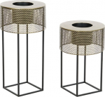 Geeliste lillepotid - DKD HOME DECOR - Must - Metall - 33 x 33 x 67 cm