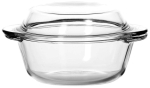 Kuumakindlast klaasist kaanega pott, 1,5 l