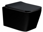 WC-pott Mexen Teo Black Rimless Duroplast Slim aeglaselt sulguva kaanega