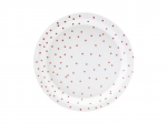 Pabertaldrikud Polka Dots, 18 cm (1 pakk / 6 tk), Valge