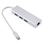 Roger AD15642 USB-C Hub - Jagaja 3 x USB 3.0 / RJ45, H&otilde;bedane