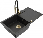 Graniitk&ouml;&ouml;givalamu Mexen Leo segisti ja sifooniga, Metallic black/silver+Black/Gold