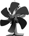 Blade puupliidiventilaator, termomeetriga pliidiventilaator, soojatoitega kaminaventilaator puupliidi/kamina/gaasi/palgip&otilde;leti jaoks (must)