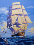Maali numbrite j&auml;rgi 49,8 x 39,6 cm Laev