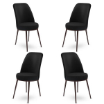 4 tooli komplekt Asir Dexa, must/pruun