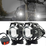 Mootorratta esituled lisatuled, U5 Mootorratta esituled Udutuled LED Kohtvalgusti Mootorratas 125W 3000LM Lisatuled koos l&uuml;litiga mootorratta Quad Scooterile