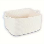 Suur M&auml;nguasjade Hoiukorv 55L Puuvillane Korv Hall, Ruda ir balta