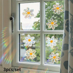 V&auml;rvikas 3D Statsionaarne Aknakleebis, 3tk/Komplekt S&auml;delev Klaasikleebis.