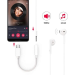 iPhone 15 USB-C kuni 3,5 mm adapter &ndash; VALGE