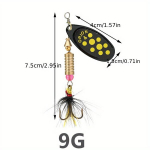 Premium Spinnerbait Kalap&uuml;&uuml;k&otilde;htu - P&ouml;&ouml;rleva Metallist S&auml;delev Disain Magevee ja Soolavee Kalap&uuml;&uuml;giks., 9g