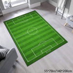 Jalgpalliv&auml;ljaku mustriga vaip, masinpestav veekindel vaip, 55 * 79 colių / 140 * 200 cm