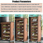 Mitmekihiline Metallist Kingariiul Tolmukindla Kattega Vintage Disainiga., Kava Brown-8 sluoksniai 7 tinkleliai