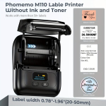 Phomemo M110 Siltimasin - 3 Rulli, V&ouml;&ouml;tkood Printer Koduks ja Kontoriks, pilka
