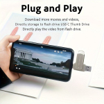 USB m&auml;lupulk iPhoneile, OTG 3-IN-1 m&auml;lu pulk, foto varunduse m&auml;lupulk Type C pordi jaoks iPad/Android seadmete/PC jaoks.