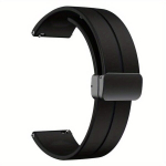 20mm 22mm Kiirkinnitusega Silikoon &Otilde;huke Nutikellarihm Samsungile Amazfit 4 5 GTS 2 Bip Lite., Juoda