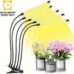 USB F&uuml;to Lamp T&auml;isspekter 3000K H&uuml;droponika Pirn LED Kasvatuslamp Taimedele, 3 galvutės USB prievadas
