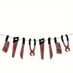 8/12tk Halloweeni Verejanune Relvakujuline P&auml;rg, PVC ja Paber Dekoratsioon, 12 vienetų PVC kraujo peilio